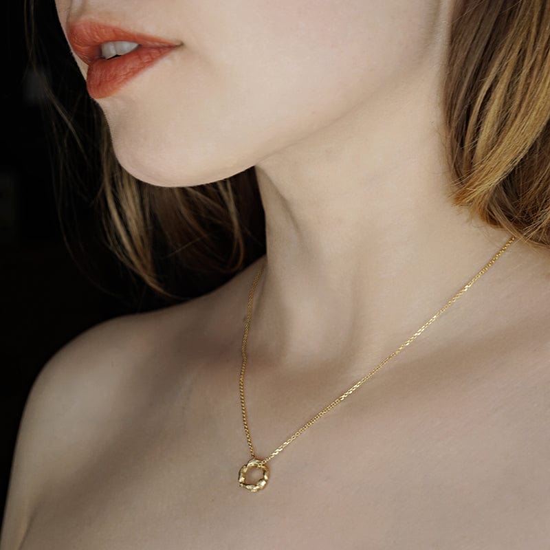 Solar Necklace in 14k Gold Andronyk Studio